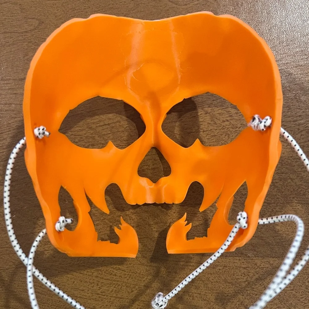 Orange Skull Mask